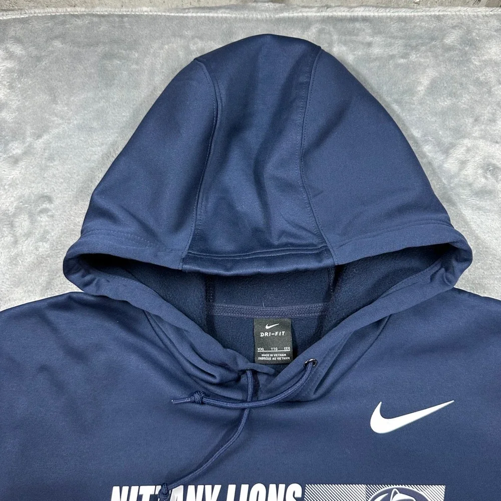 Nike Penn State Nittany Lions Hoodie Mens 2XL Blue Grey Dri-FIT CQ5564-419
